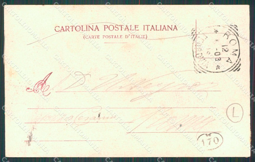 Roma Città Via Nazionale Tram Carrozze cartolina QT2139 – retro