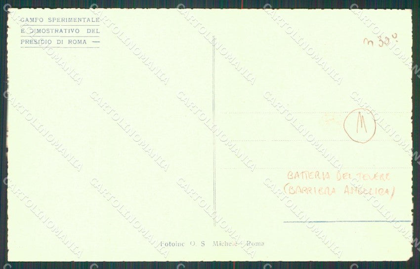 Roma Città Battaglia del Tevere Barriera Angelica Militari cartolina QT2143 – retro