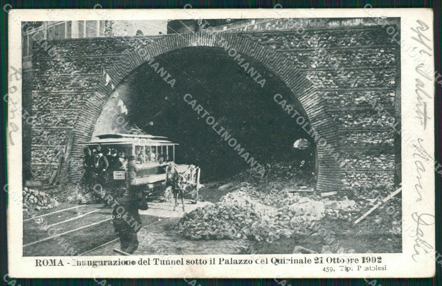 Roma Città Tunnel del Quirinale Inaugurazione 1902 cartolina QT2145 – fronte
