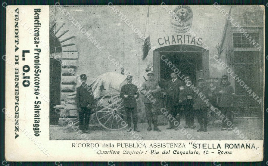 Roma Città Pubblica Assistenza Stella Romana Charitas cartolina QT2160 – fronte
