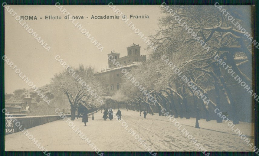 Roma Città Accademia di Francia Nevicata Alterocca 1561 Foto cartolina QT2188 – fronte