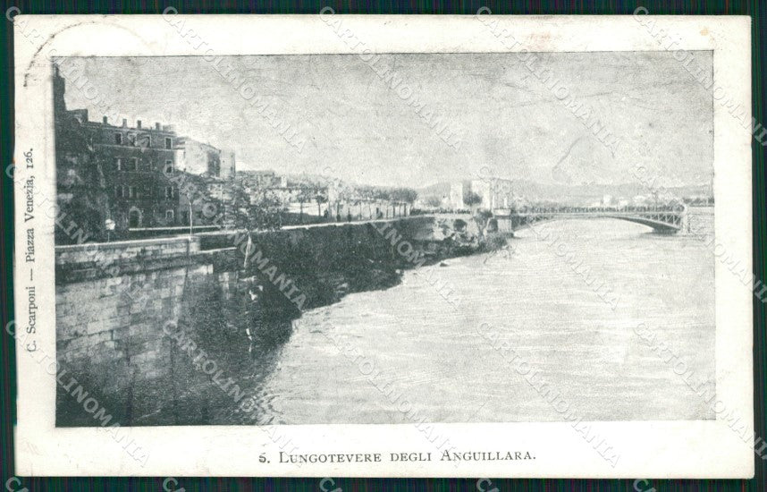 Roma Città Lungotevere degli Anguillara Alluvione cartolina QT2193 – fronte