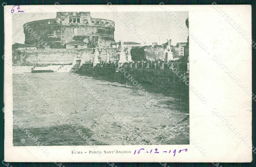 Roma Città Ponte Sant'Angelo Alluvione cartolina QT2199 – fronte