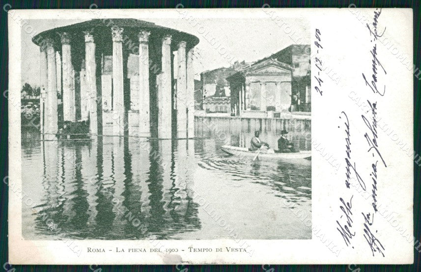 Roma Città Tempio di Vesta Alluvione cartolina QT2204 – fronte