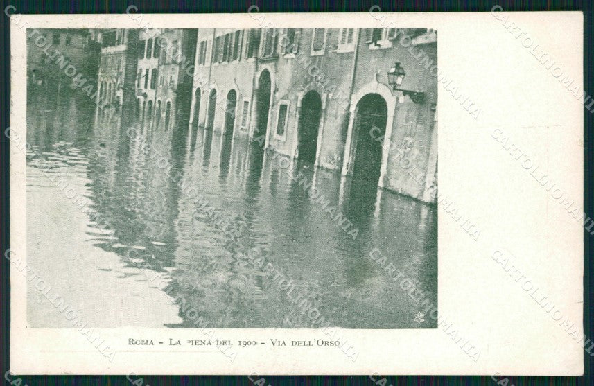Roma Città Via dell'Orso Alluvione cartolina QT2207 – fronte