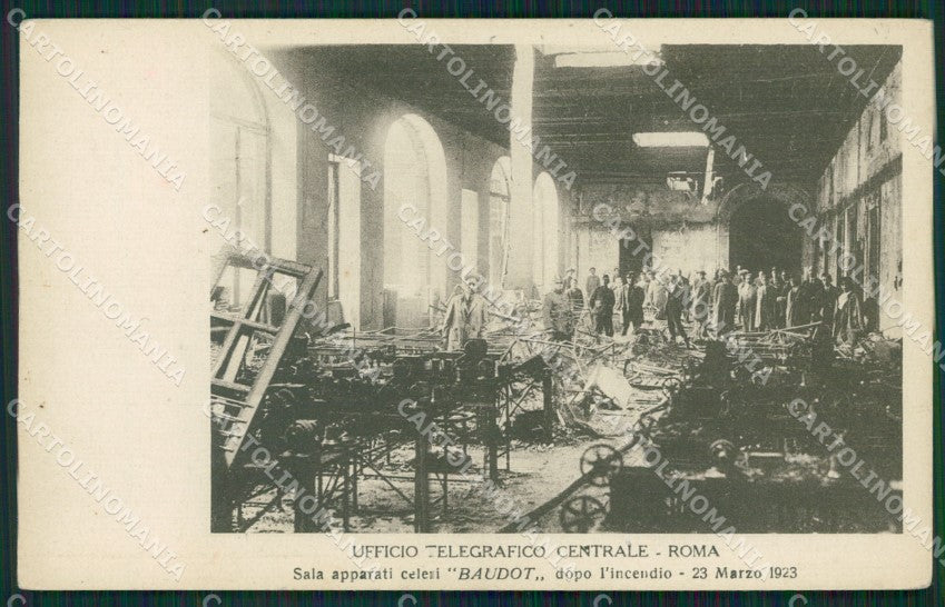 Roma Città Poste dopo incendio del 1923 cartolina QT2241 – fronte