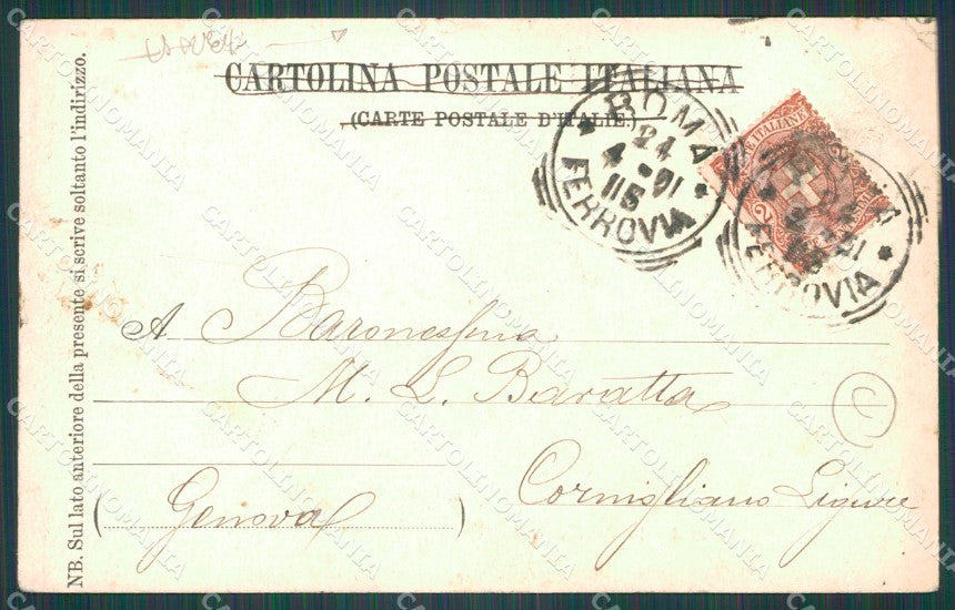 Roma Città Campagna Romana Buoi ABRASA cartolina QT2310 – retro