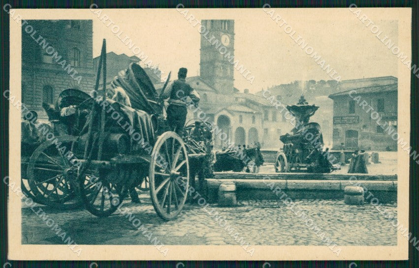 Roma Città Piazza Bocca della Verità Carro da Vino cartolina QT2312 – fronte