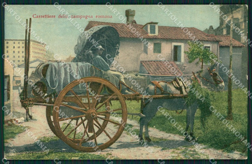 Roma Città Costumi Carro da Vino Alterocca 2755 cartolina QT2331 – fronte