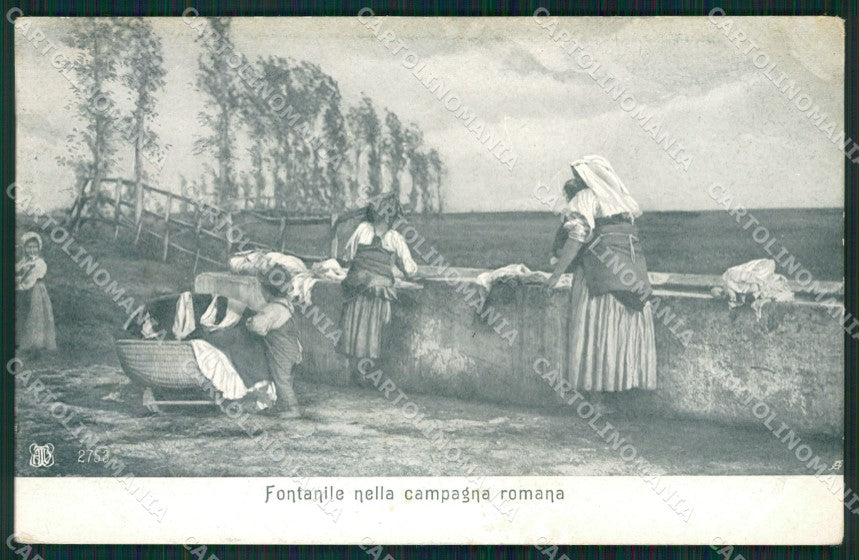 Roma Città Campagna Romana Fontanile Lavandaie Alterocca 2753 cartolina QT2339 – fronte
