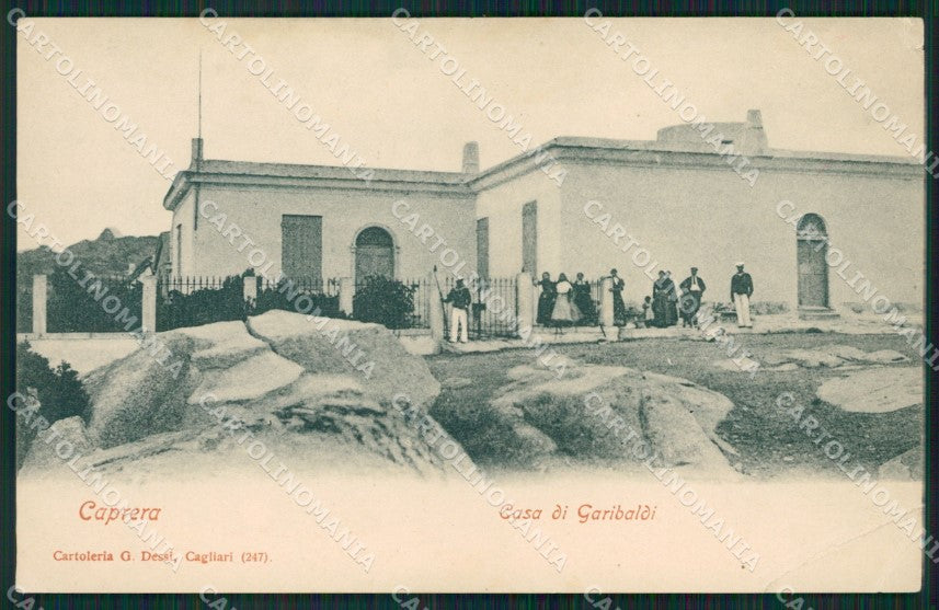 Sassari La Maddalena Caprera Casa Garibaldi PIEGHE cartolina QT2341 – fronte