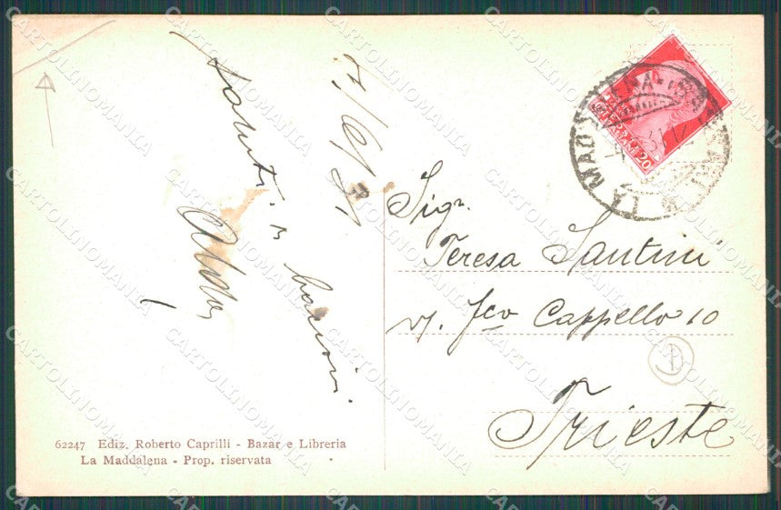 Sassari La Maddalena PIEGA cartolina QT2359 – retro
