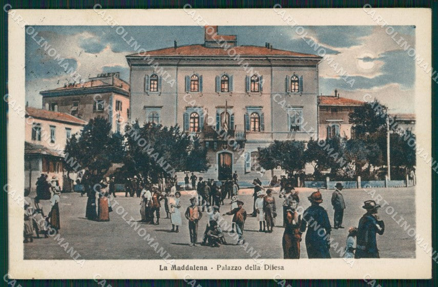 Sassari La Maddalena Palazzo della Difesa Chiaro di Luna cartolina QT2368 – fronte