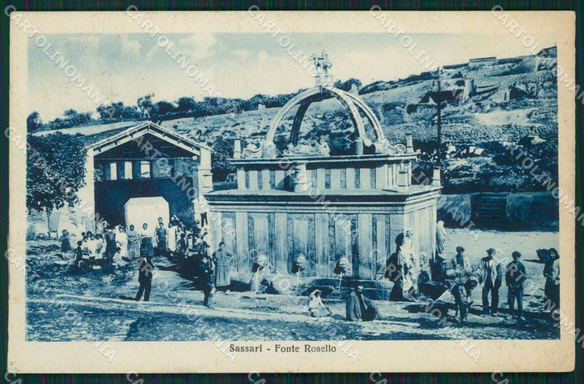Sassari Città Fontana Rosello cartolina QT2388 – fronte