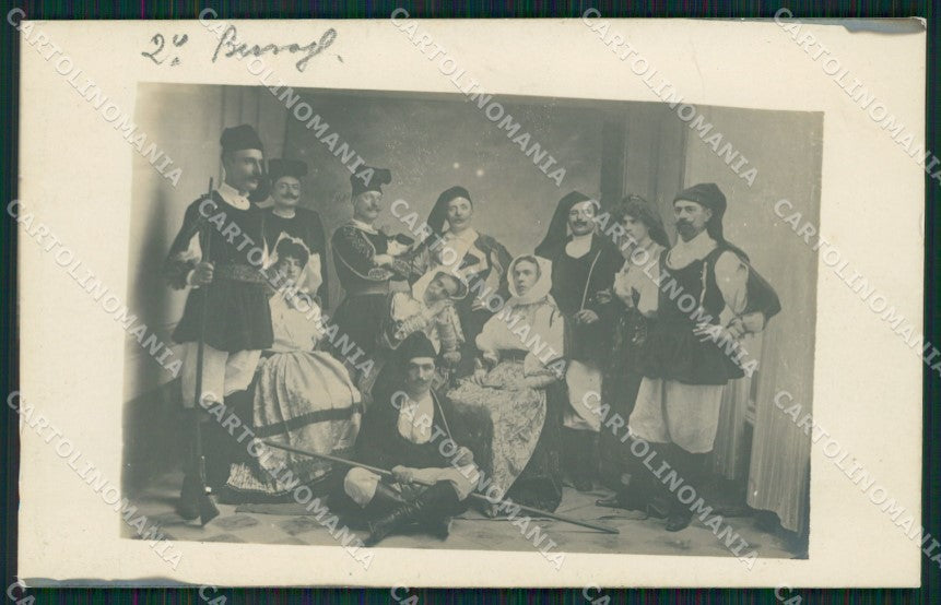 Sassari Città Costumi Ufficiali Bersaglieri Foto cartolina QT2397 – fronte