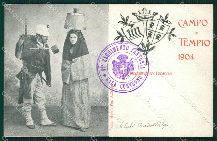 Sassari Olbia Tempio Pausania Costumi Militari cartolina QT2398 – fronte