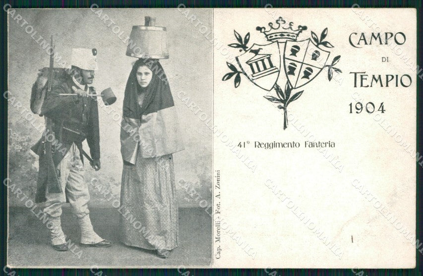 Sassari Olbia Tempio Pausania Costumi Militari cartolina QT2400 – fronte