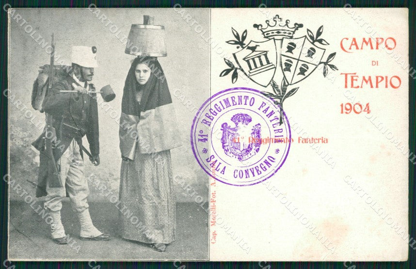 Sassari Olbia Tempio Pausania Costumi Militari cartolina QT2402 – fronte
