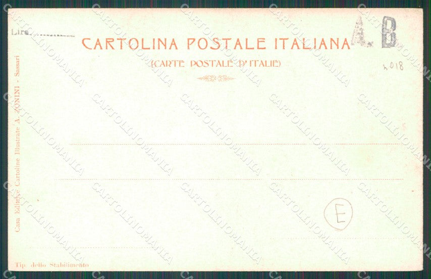 Sassari Olbia Tempio Pausania Costumi Militari cartolina QT2403 – retro