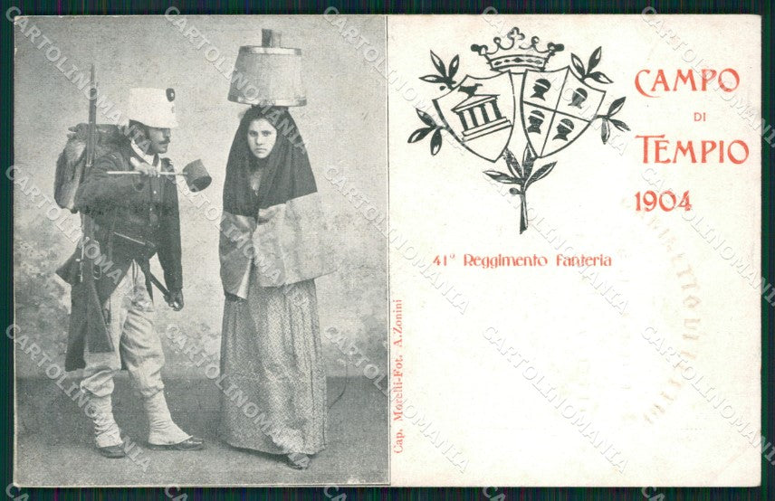 Sassari Olbia Tempio Pausania Costumi Militari cartolina QT2404 – fronte