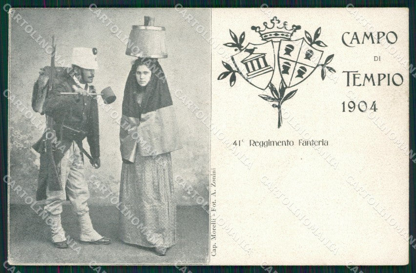 Sassari Olbia Tempio Pausania Costumi Militari cartolina QT2405 – fronte