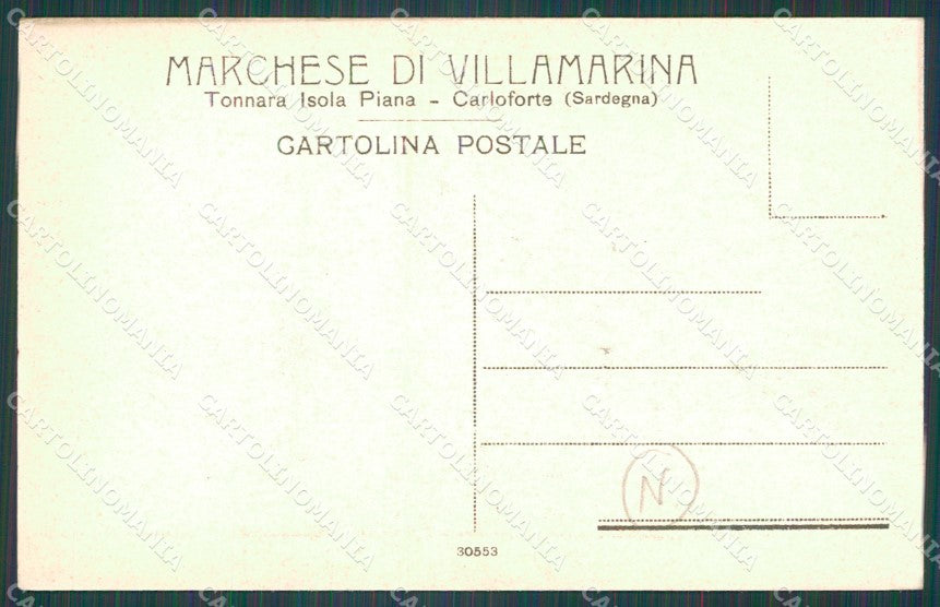 Cagliari Carloforte Pesca del Tonno cartolina QT2410 – retro
