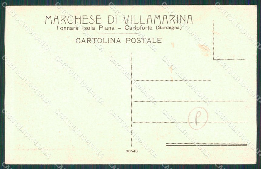 Cagliari Carloforte Pesca del Tonno cartolina QT2413 – retro