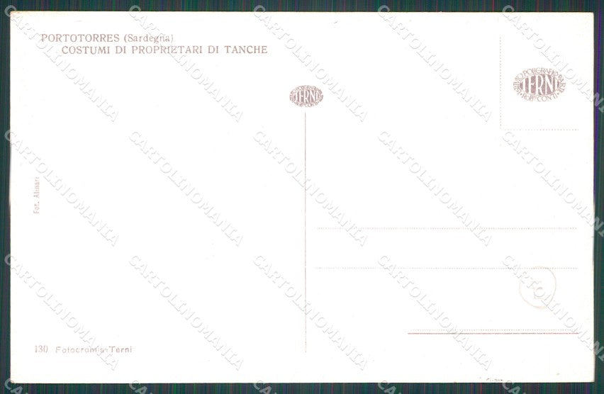 Sassari Portotorres Costumi cartolina QT2419 – retro