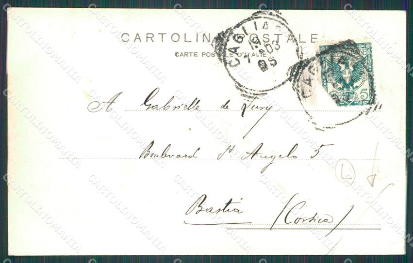 Cagliari Carbonia Iglesias Sulcis Costumi Carretti PIEGA cartolina QT2443 – retro