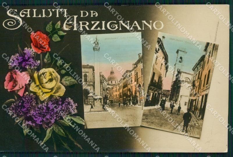 Vicenza Arzignano Saluti da PIEGA Foto cartolina QT2450 – fronte
