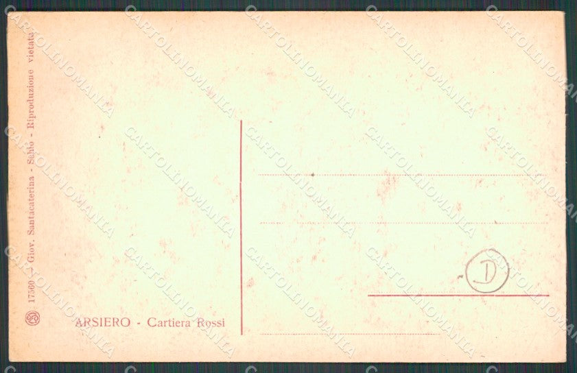 Vicenza Arsiero cartolina QT2457 – retro