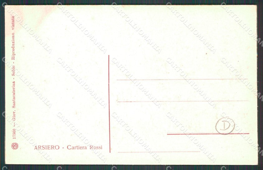 Vicenza Arsiero cartolina QT2458 – retro