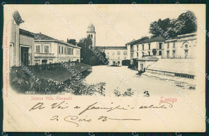 Vicenza Lonigo Villa Giovanelli PIEGA cartolina QT2470 – fronte
