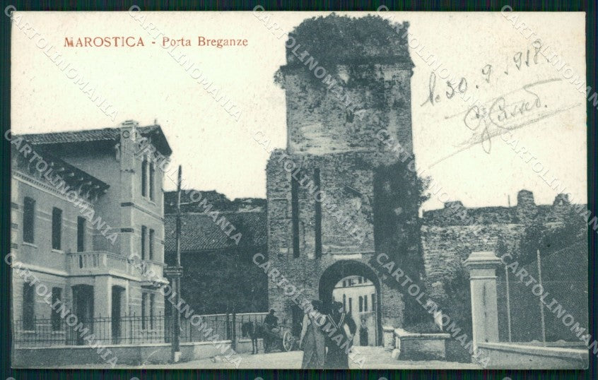 Vicenza Marostica Porta Breganze cartolina QT2496 – fronte