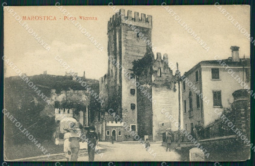 Vicenza Marostica Porta Vicenza PIEGHINA cartolina QT2499 – fronte