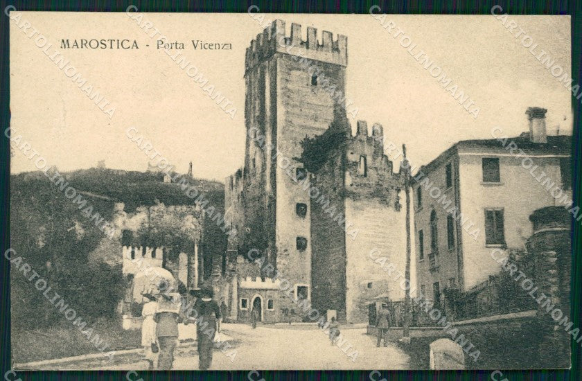 Vicenza Marostica Porta Vicenza PIEGA cartolina QT2501 – fronte