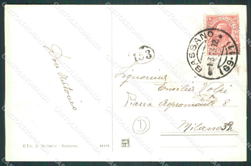 Vicenza Bassano cartolina QT2510 – retro