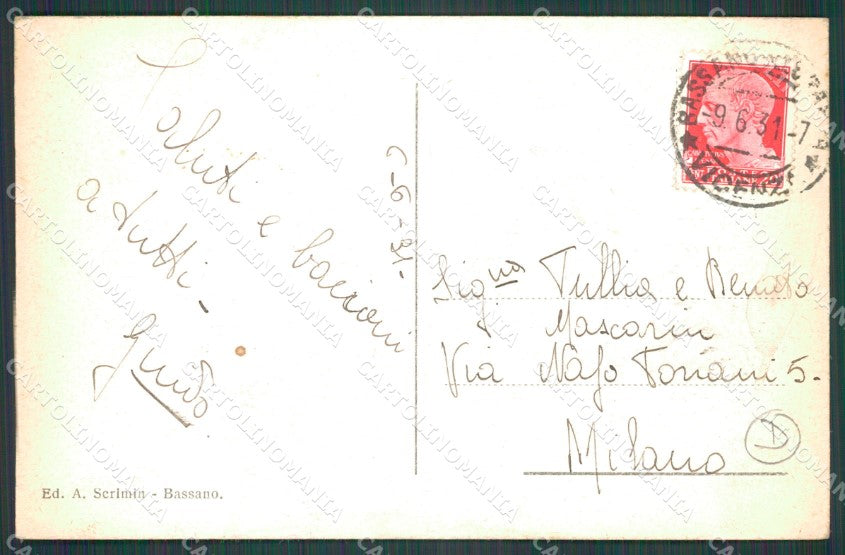 Vicenza Bassano ABRASA cartolina QT2512 – retro