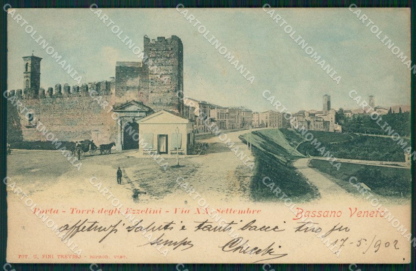 Vicenza Bassano Porta Torri degli Ezzelini cartolina QT2513 – fronte