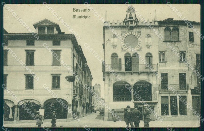 Vicenza Bassano Municipio PIEGA cartolina QT2516 – fronte