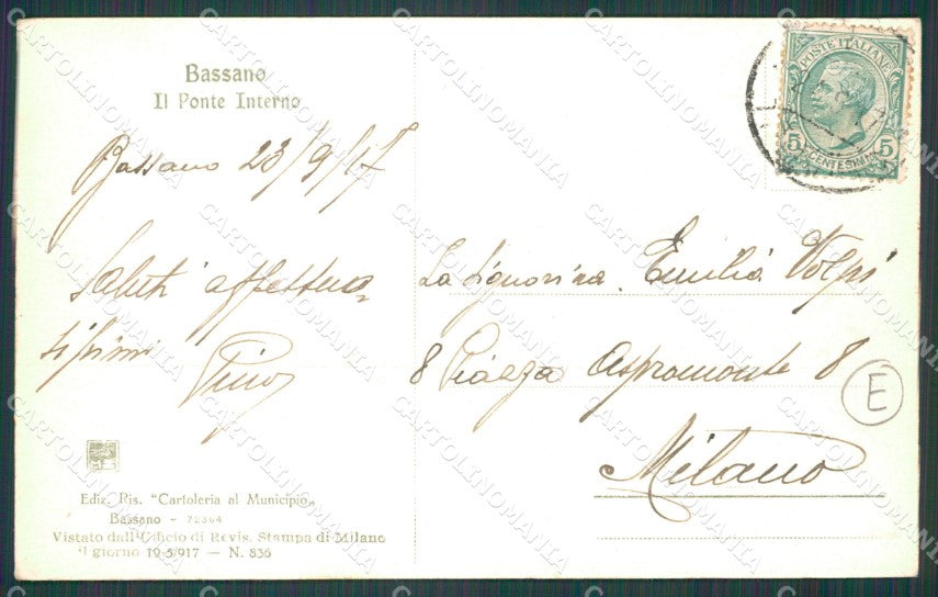 Vicenza Bassano cartolina QT2519 – retro