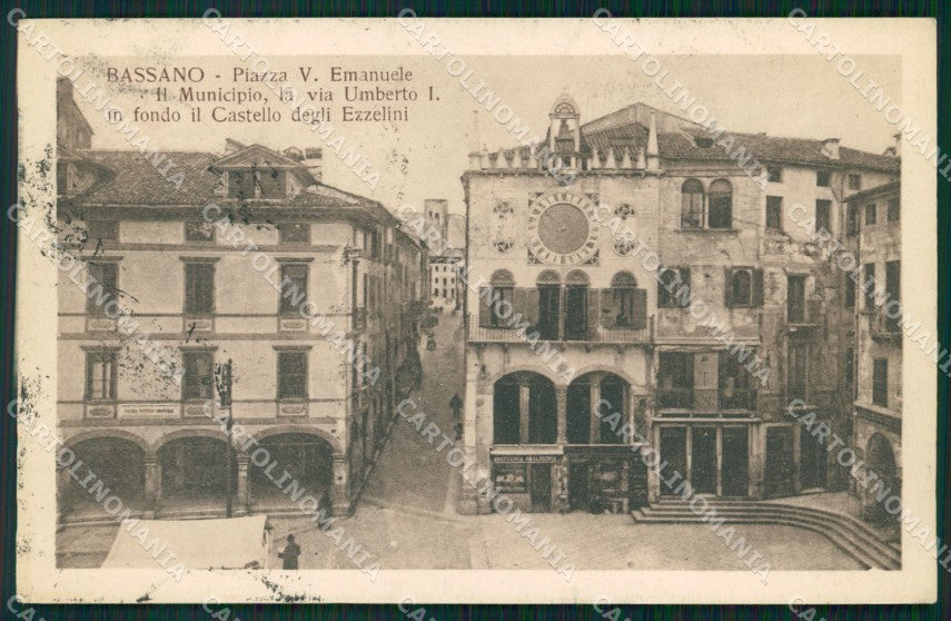 Vicenza Bassano Municipio STRAPPINO cartolina QT2521 – fronte