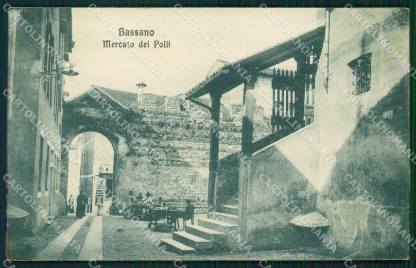 Vicenza Bassano Mercato dei Polli cartolina QT2523 – fronte