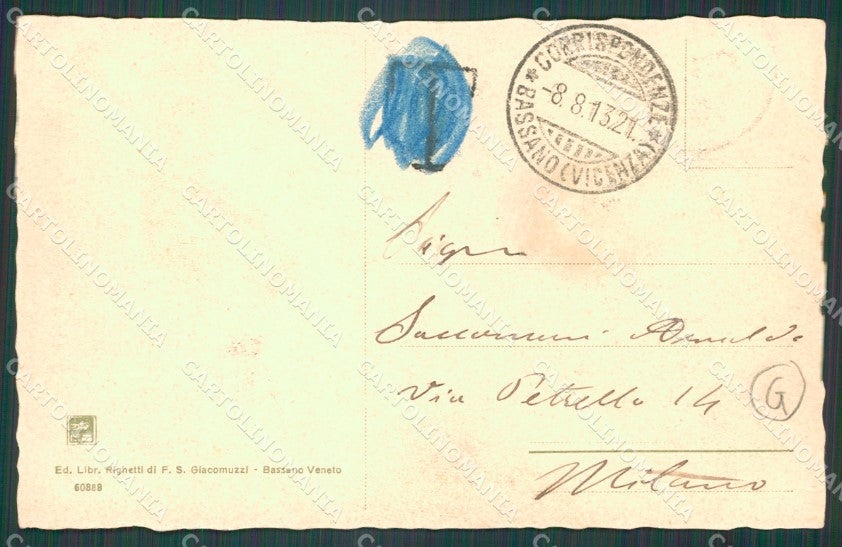 Vicenza Bassano cartolina QT2524 – retro