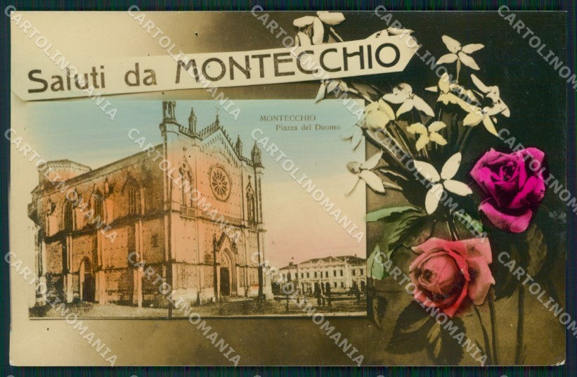 Vicenza Montecchio Maggiore Saluti da Foto cartolina QT2526 – fronte