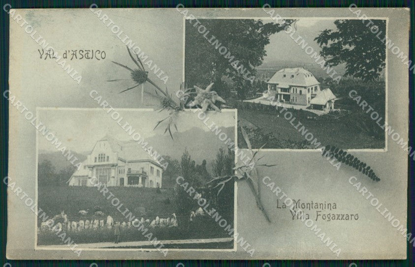 Vicenza Valdastico Villa Fogazzaro MACCHIE cartolina QT2534 – fronte