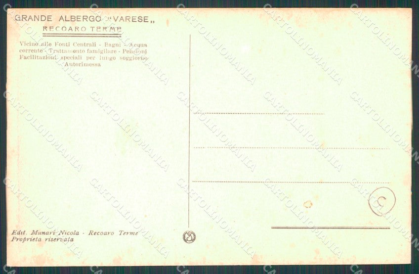 Vicenza Recoaro Terme cartolina QT2547 – retro
