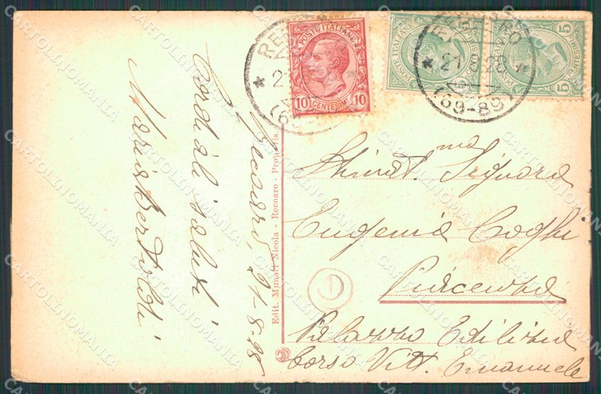 Vicenza Recoaro Regie Fonti STRAPPINI cartolina QT2569 – retro