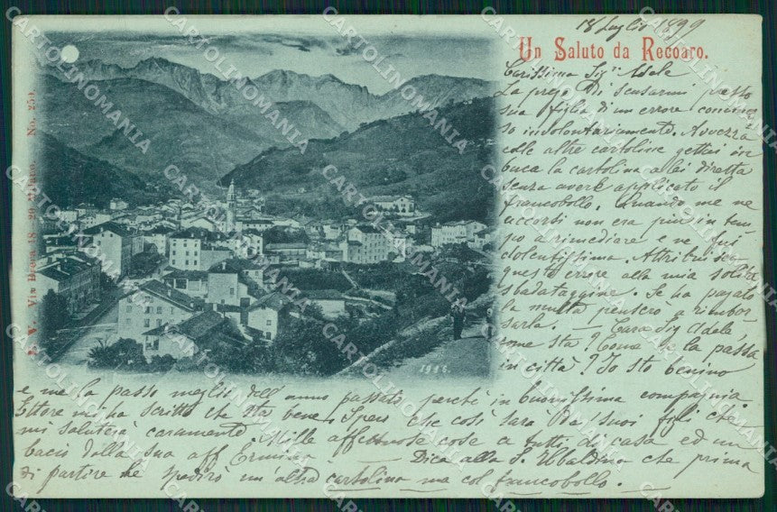 Vicenza Recoaro Chiaro di Luna cartolina QT2575 – fronte
