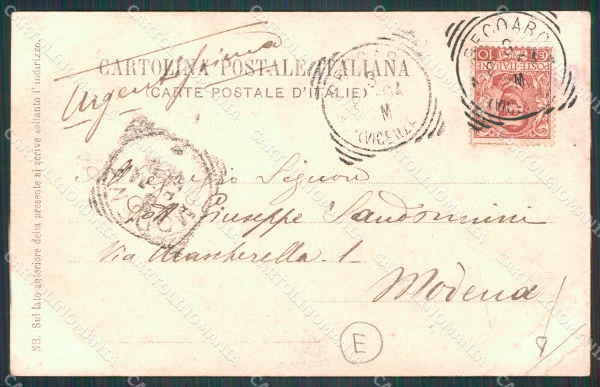 Vicenza Recoaro PIEGA cartolina QT2591 – retro